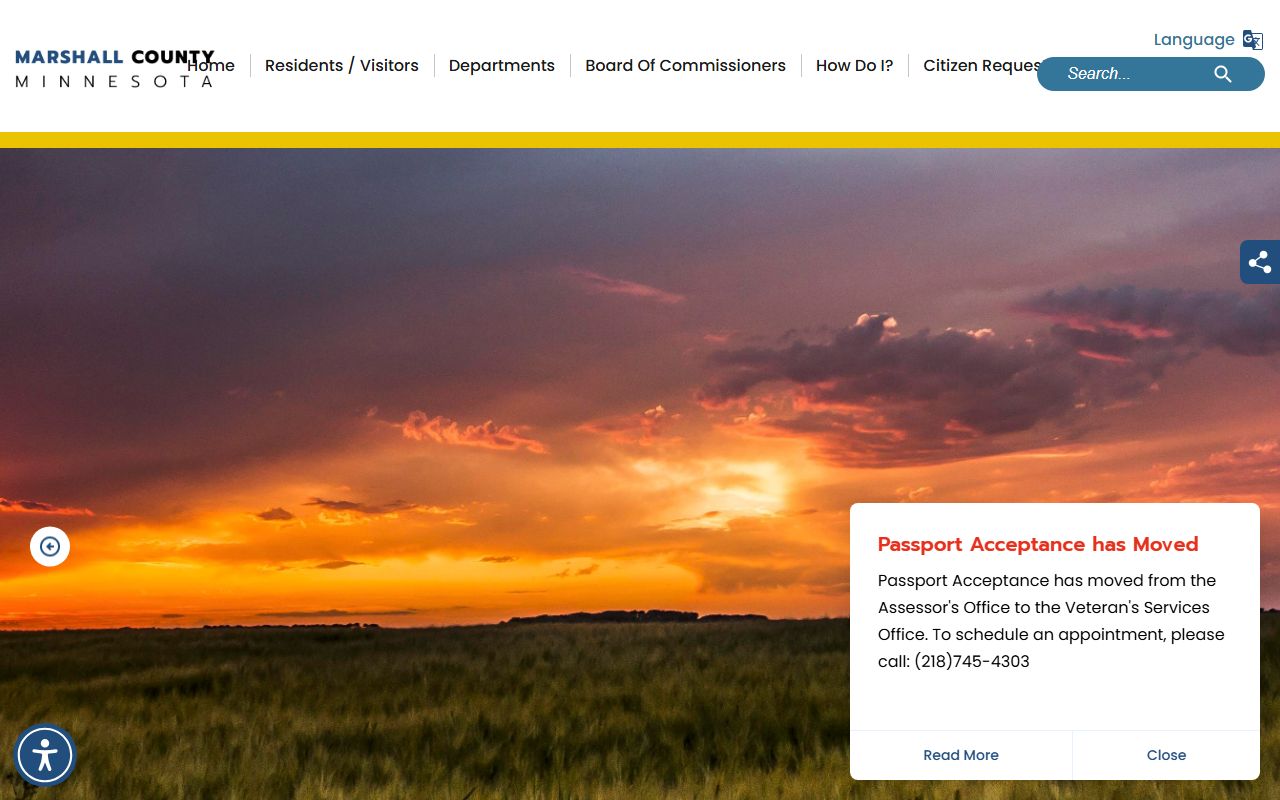 Marshall County Court Administrator county government homepage