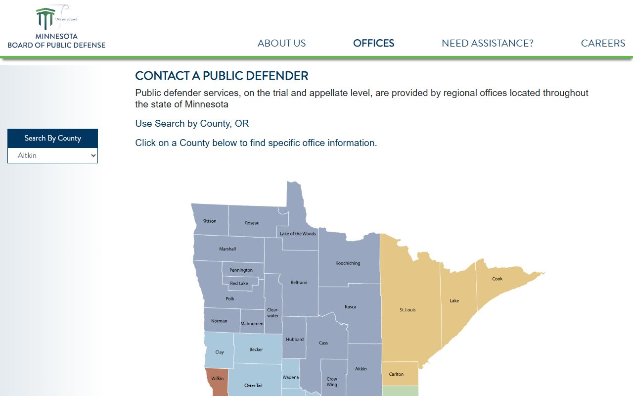 Marshall County arrest records and court charges public defense offices