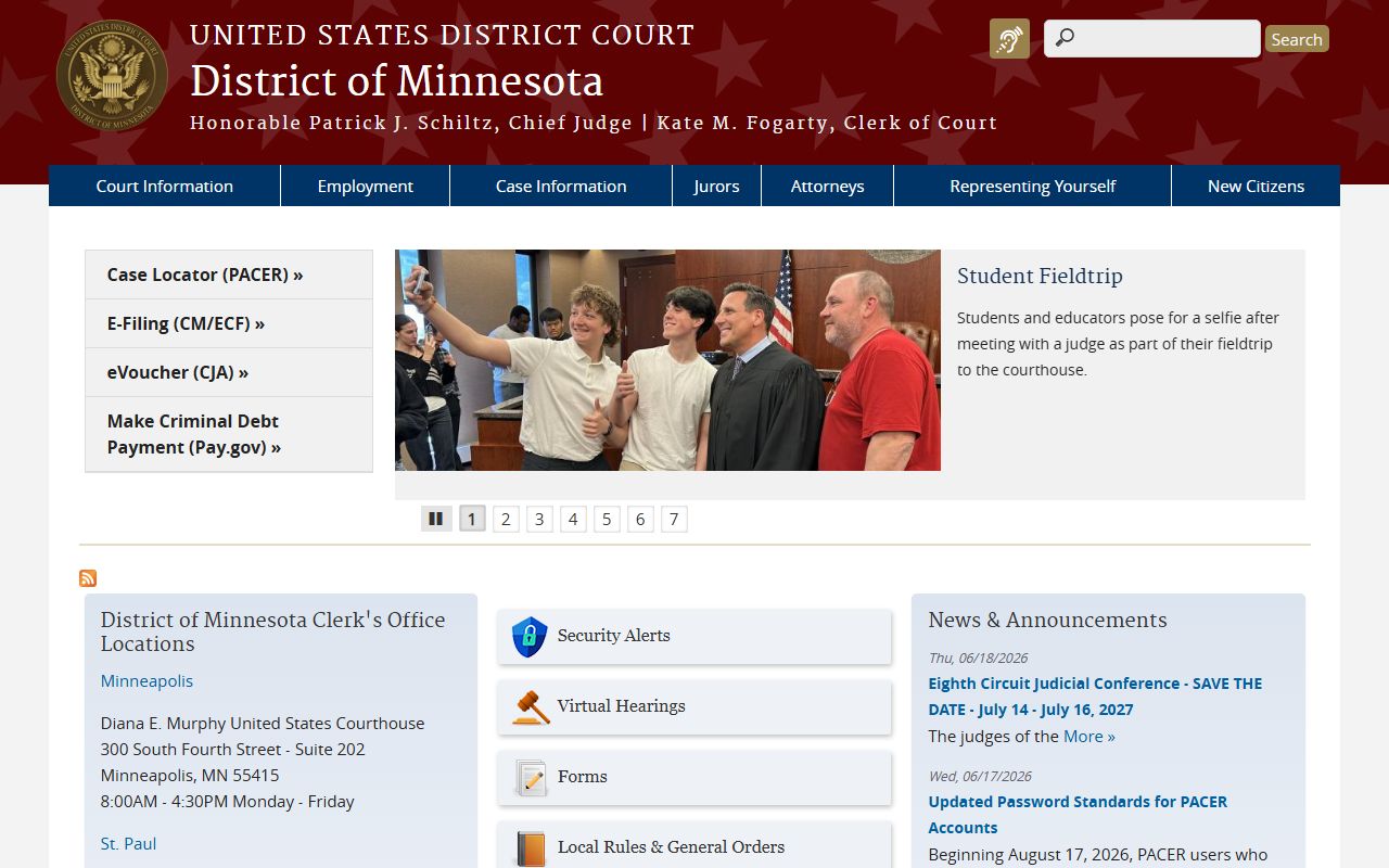 Marshall County court records federal district court homepage