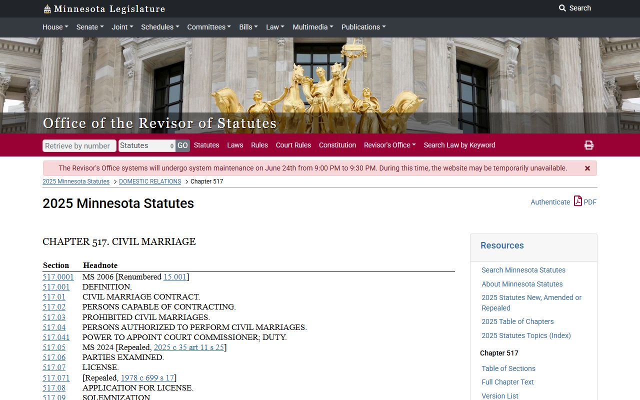 Marshall County marriage records Minnesota marriage law chapter