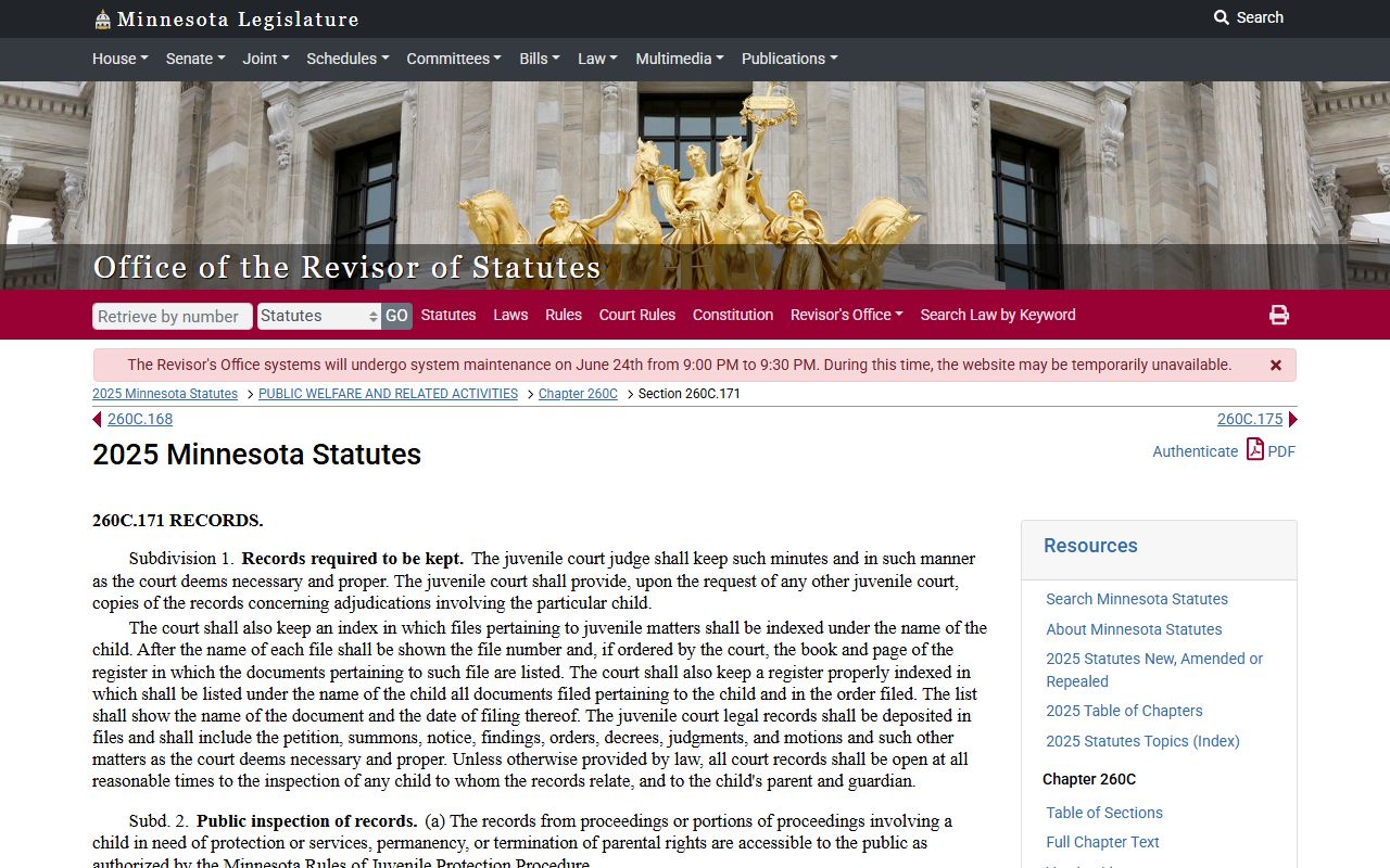 Marshall County probate records juvenile protection access statute